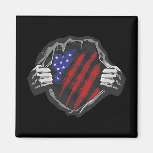 USA Superhelden Kostuum Vlag Magneet (Voorkant)