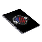 USA Superhelden Kostuum Vlag Notitieboek (Rechterzijde)