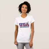 USA Surfer Independence Day Dames T-shirts (Voorkant volledig)