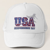 USA Surfer Onafhankelijkheid Dag Trucker Hoeden Trucker Pet (Voorkant)