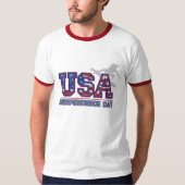USA Surfer Onafhankelijkheidsdag Mannen T-shirt (Voorkant)