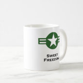 USA Sweet Freedom Green Koffiemok (Voorkant rechts)