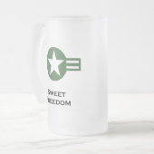 USA Sweet Freedom Green Matglas Bierpul (Voorkant links)