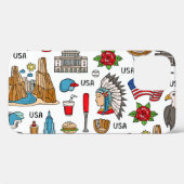 USA Symbolen Naadloos Patroon Case-Mate iPhone Case (Achterkant (horizontaal))