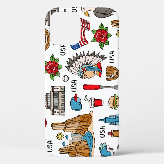 USA Symbolen Naadloos Patroon Case-Mate iPhone Case (Achterkant)