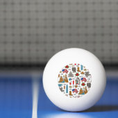 USA Symbolen  Naadloos Patroon Pingpongbal (Net)