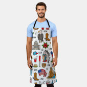 USA Symbolen  Naadloos Patroon Schort (Gedragen)