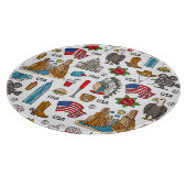 USA Symbolen  Naadloos Patroon Snijplank (Hoek)