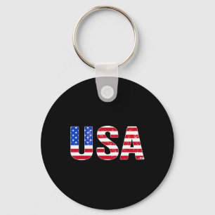 Usa T-shirt Patriotische Amerikaanse Vlag Mannen V Sleutelhanger