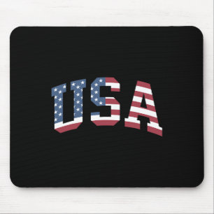 Usa T-shirt Vrouwen Mannen Kinderen Patriottische Muismat