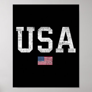 Usa T-shirt vrouwen mannen kinderen patriottische  Poster
