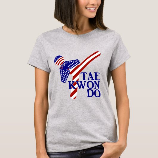 USA Taekwondo Kick (1) T-shirt (Voorkant)