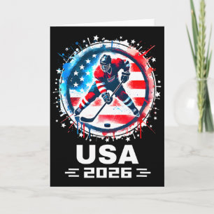 Usa Team 2026 Hockey Amerikaanse Vlag Vrouwen Mann Kaart