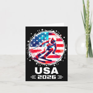 Usa team 2026 skishirt voor mannen vrouwen kindere kaart