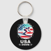 USA Team 2026 Verenigde Staten Amerikaanse Vlag Sk Sleutelhanger (Voorkant)