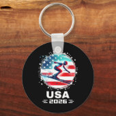 USA Team 2026 Verenigde Staten Amerikaanse Vlag Sk Sleutelhanger (Voorkant)