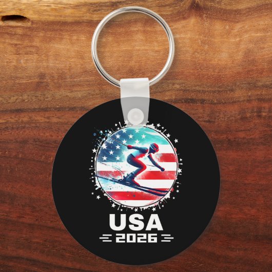 USA Team 2026 Verenigde Staten Amerikaanse Vlag Sk Sleutelhanger (Voorkant)