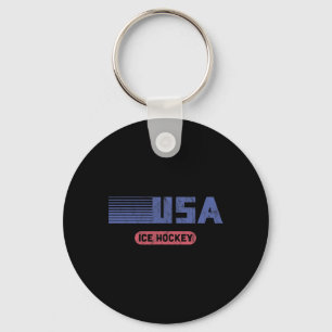 Usa Team Sport Retro Usa Team Amerikaans IJshockey Sleutelhanger