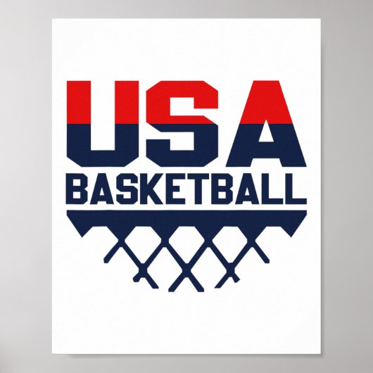 Usa Team Sporten Basketbal Poster (Voorkant)