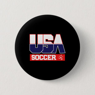 Usa Team Voetbal - Mannen En Vrouwen Amerikaanse S Ronde Button 5,7 Cm