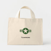 USA Teamwork Groen Mini Tote Bag (Voorkant)