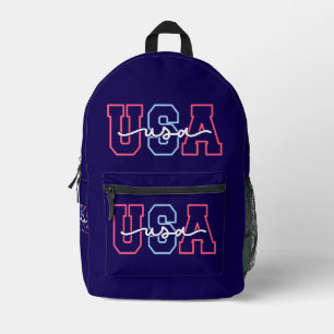 USA Tekst 4 juli ontwerp-62118 Bedrukte Rugzak