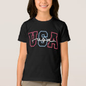 USA Tekst 4th of July Design-62118 Tri-Blend Shirt (Voorkant)