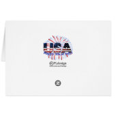 USA tekst vlag vuurwerk Gelukkige 4th van juli kaa (Achterkant Horizontaal)