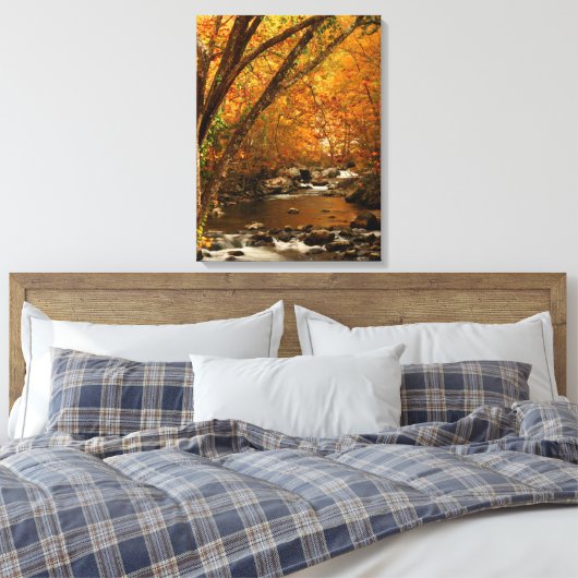 USA, Tennessee. Rushing Mountain Creek Canvas Afdruk (Insitu (Slaapkamer))
