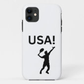 USA tennisser met stip als bal Case-Mate iPhone Case (Achterkant)