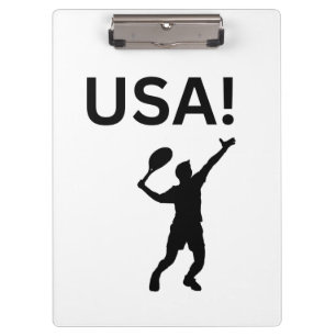USA tennisser met stip als bal Klembord