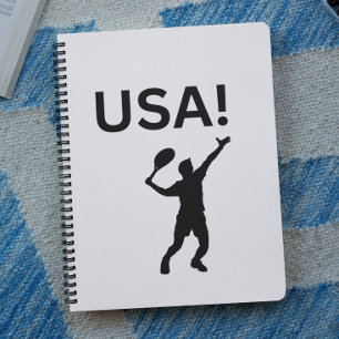 USA tennisser met stip als bal Notitieboek