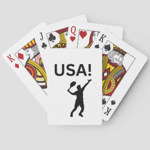 USA tennisser met stip als bal Pokerkaarten