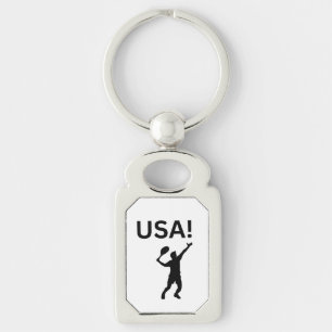 USA tennisser met stip als bal Sleutelhanger