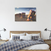 USA, TEXAS, Panhandle Area, Amarillo: Cadillac 2 Canvas Afdruk (Insitu (Slaapkamer))