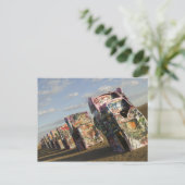 USA, TEXAS, Panhandle Area, Amarillo: Cadillac Briefkaart (Staand voorkant)