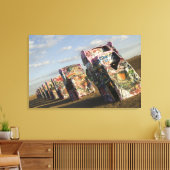 USA, TEXAS, Panhandle Area, Amarillo: Cadillac Canvas Afdruk (Insitu (Woonkamer))