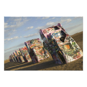 USA, TEXAS, Panhandle Area, Amarillo: Cadillac Foto Afdruk