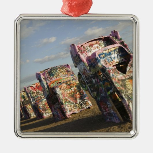 USA, TEXAS, Panhandle Area, Amarillo: Cadillac Metalen Ornament (Voorkant)