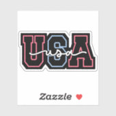 USA Text 4th Of July Design-62118 Sticker (Vel)