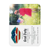 USA themed Afstuderen Photo Invitation Magneet (Verticaal)