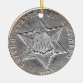 "USA three cent silver angle - Historical Ornament (Voorkant)