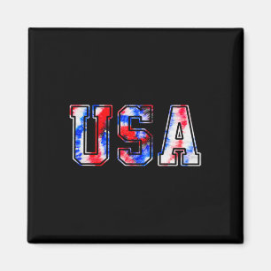 USA Tie Dye Patriottisch Rood Wit Blauw 4th of Jul Magneet