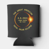 USA Totaal Solar Eclipse Party 4/8/2024 Aangepaste Blikjeskoeler (Achterkant)