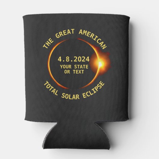 USA Totaal Solar Eclipse Party 4/8/2024 Aangepaste Blikjeskoeler (Achterkant)