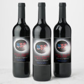  USA Totale zonsverduistering 2017 2024 Wijn Etiket (Flessen)