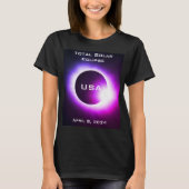 USA Totale zonsverduistering 8 april 2024 T-shirt (Voorkant)