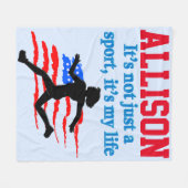 USA TRACK AND FIELD GEPERSONALISEERDE FLEECE DEKEN (Voorkant (Horizontaal))