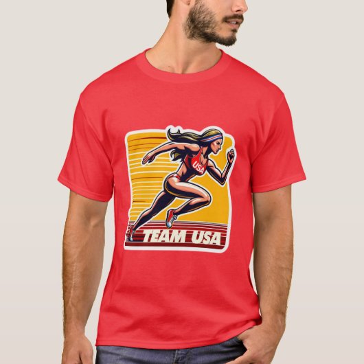 USA-TRACK EN FIELD 4 T-SHIRT (Voorkant)
