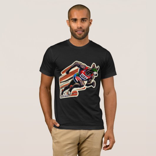 USA-TRACK EN VELD GREYHOUND 3 T-SHIRT (Voorkant volledig)